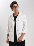 White Stripe Regular Fit Shacket